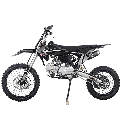 X-PRO Sail 125cc Zongshen Brand Engine Dirt Bike with 4-Speed Manual Transmission! Kick Start, Big 17"/14" Tires! (Black)