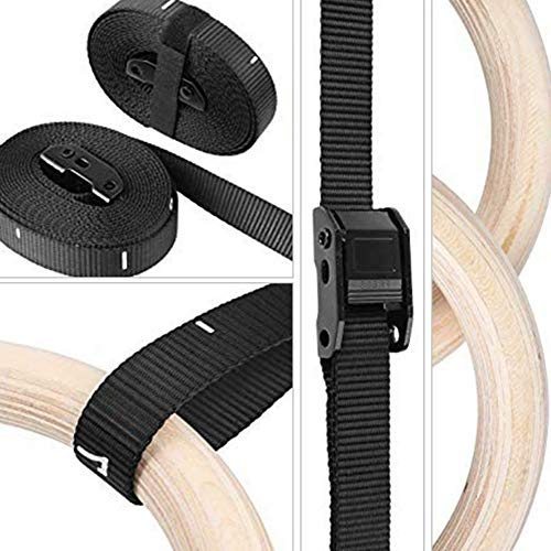 Finance Plan Workouts at Home,28/32mm Indoor Wooden Exercise Fitness Gymnastic Rings Sports Training Tool