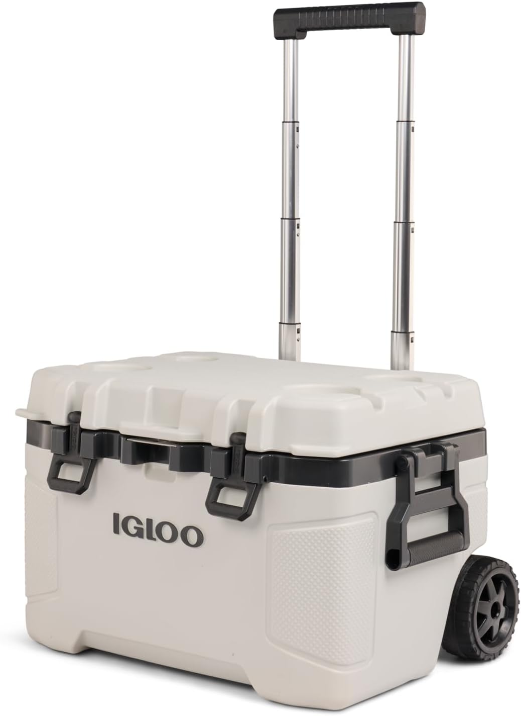 Igloo Trailmate 52Qt Wheeled Cooler, Insulated Hard Shell Ice Chest, Bone