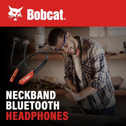 Image of CJ TECH Bobcat Neckband Bluetooth Headphones - Earphones with Microphone, 80H Battery, Fast Charging - IPX4 Sweatproof Sports Headphones for Running, Gym, and Workout