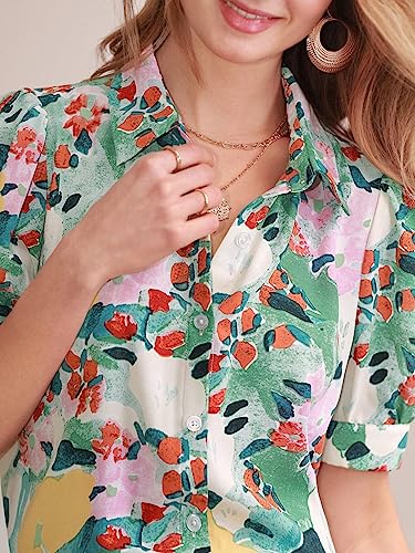 Image of Womens and Girls Polyester Regular Fit Shirt || Short Sleeve Shirts Stylish Western Tops|