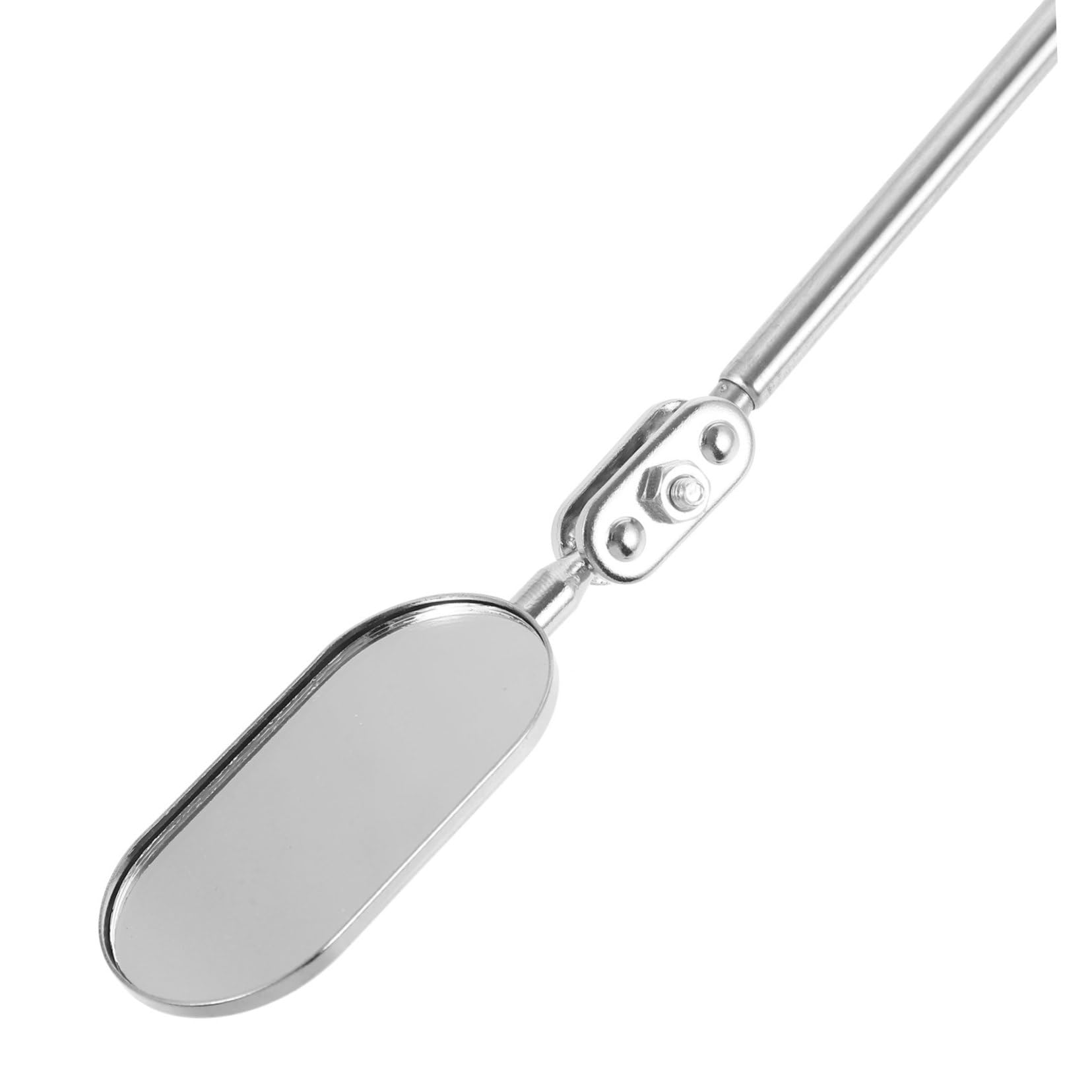 OSOLADY Mechanic Mirror Flexible Inspection Tool for Automotive Telescoping Inspection Mirror for Car Bottom Black Handle 5 Elliptical Mirrors Easy to Use