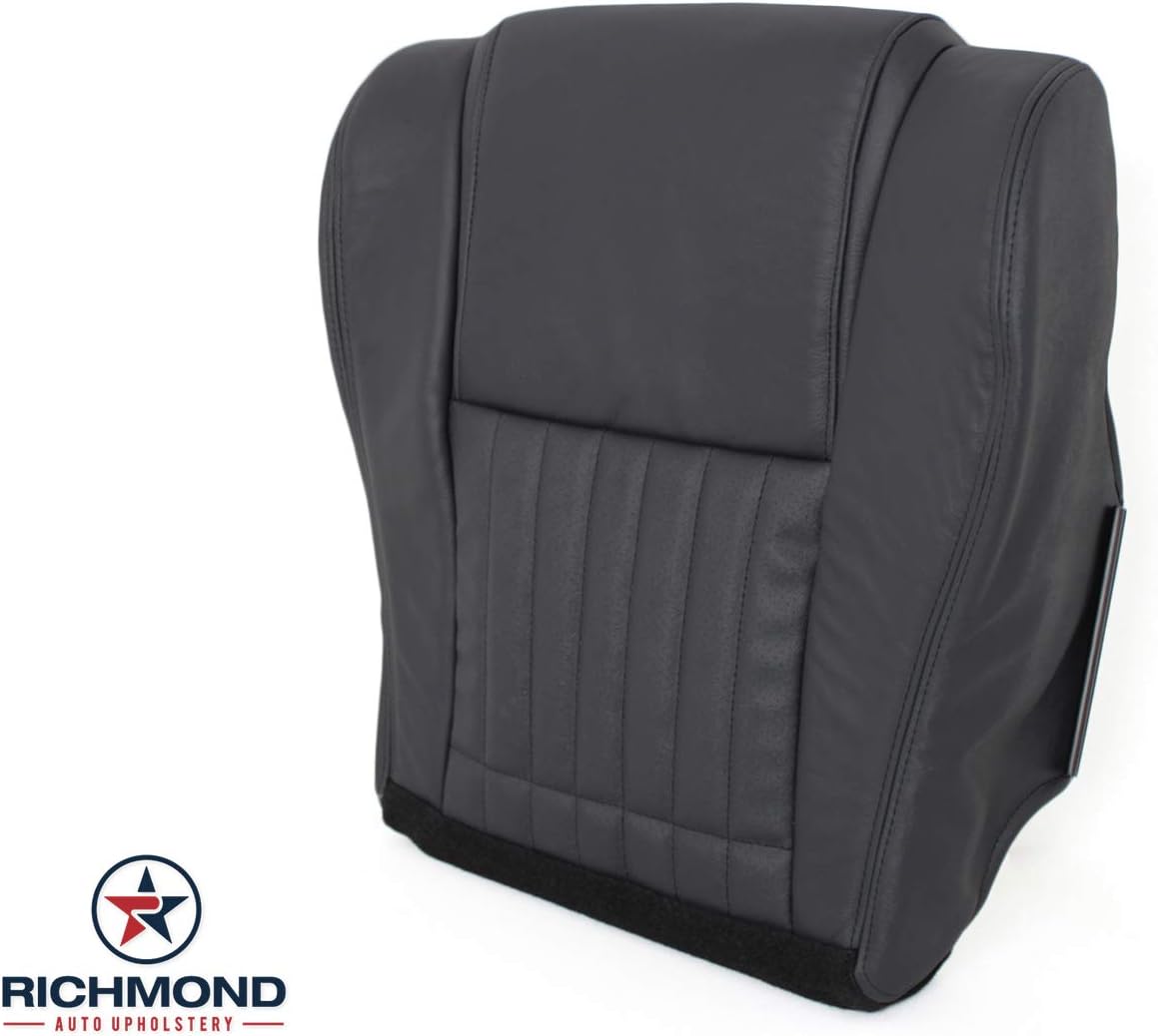 Richmond Auto Upholstery - (Compatible with 2000-2002 Pontiac Firebird Trans Am - Driver Side Bottom Replacement Perforated Leather Seat Cover, Black
