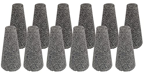 Image of Weiler 68315 TIGER AO TYPE 17 Flat Tip Portable Grinding Cone, A24-R, 1 1 /2 inch X 3 inch X 3 /8-24, (Pack of 12)