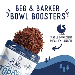   Beg-Barker-Turkey-Dog-Food-Toppers-for-Picky-Eaters-8-Ounce-Pack-of-1-Bowl-Booster-with-Whole-Turkey-Premium-Meal-Mixers-for-Dogs-Single-Ingredient-Human-Grade-Grain-Free