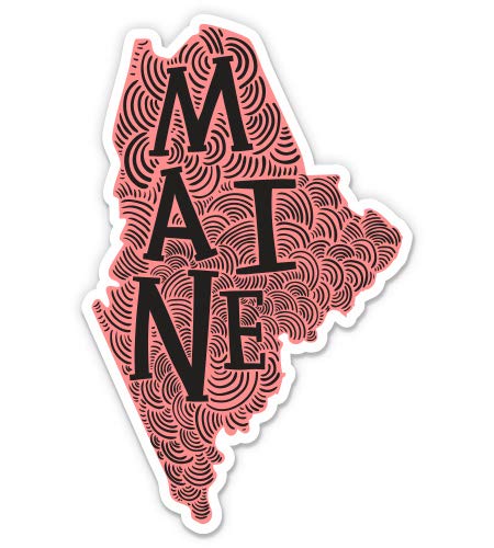 Maine Shape Cute Letters Native Local - 5