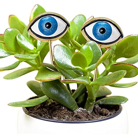 Resin Plant Eyes Stakes Set of 2, Eyeball Garden Plant Accessory, Evil Eye Plant Picks, Indoor Outdoor Plant Pot Decoration, Novelty Gift for Plant Lover, Plant Mom, Plant Lady Cover