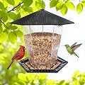 CHILDLION Bird Feeder for Outdoors Hanging,Black Hanging Wild Bird Feeders for Blue Bird, Cardinals, Finches,Wild Birds Seed Feeder, As Gift for Bird Lovers