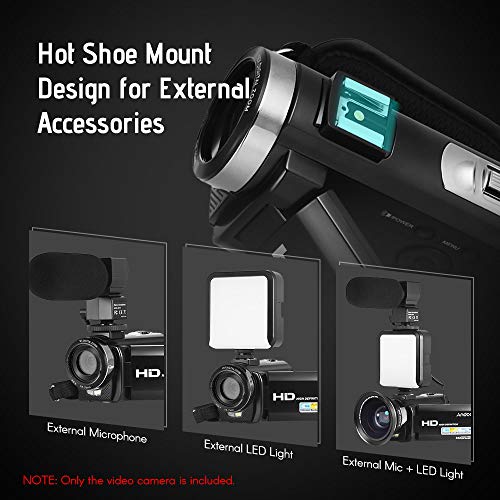 Duotar HDV-201LM 1080 P Câmera de Vídeo Digital Filmadora Gravador DV 24MP 16X Zoom Digital 3.0 Pole