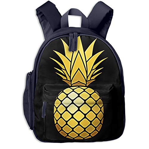 Mochilas Infantiles  Bolsa Niño Bebe Guarderia Escolar con Piña Oro Frutas Alimentos