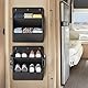 DEYILIAN Schuhregal für Wohnmobile, mit Klebeband, Schuhregal zum Aufhängen an der Tür, Schuh-Organizer mit großen, tiefen Taschen für Wohnmobil, schmal, platzsparend, Schwarz, 2 Stück