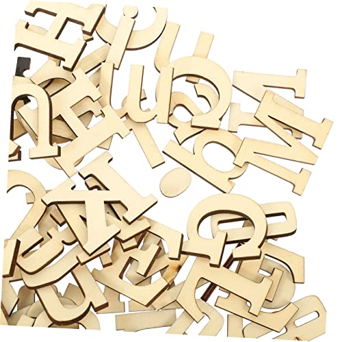 Anneome 124pcs Wooden Alphabet Letters Numbers Number Charcuterie Board Box Craft Decor Wall Decor