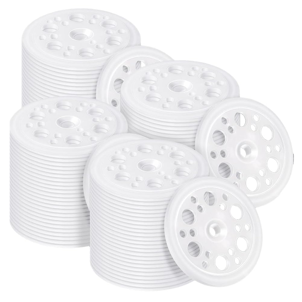 Pomoflexi 200 Pcs 1.77 Inch/ 45 mm Plastic Insulation Washers Load Spreading Polypropylene Washers for Fixing & Supporting