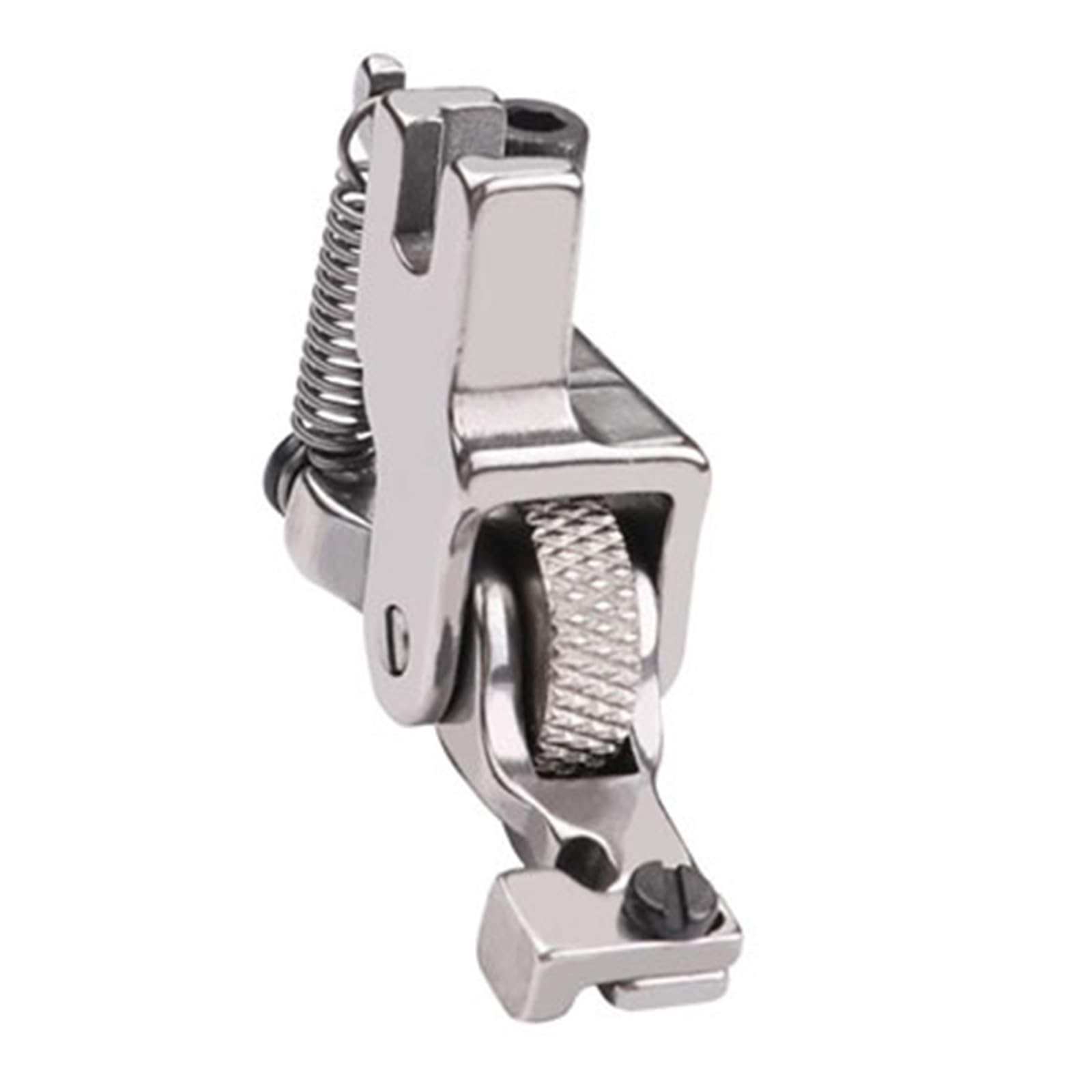 Rolling Presser Foot for Flatbed Stitching Machines Height Adjustable Invisible Zippers Guide Presser Foot Attachment Steel Invisible Zippers Sewing