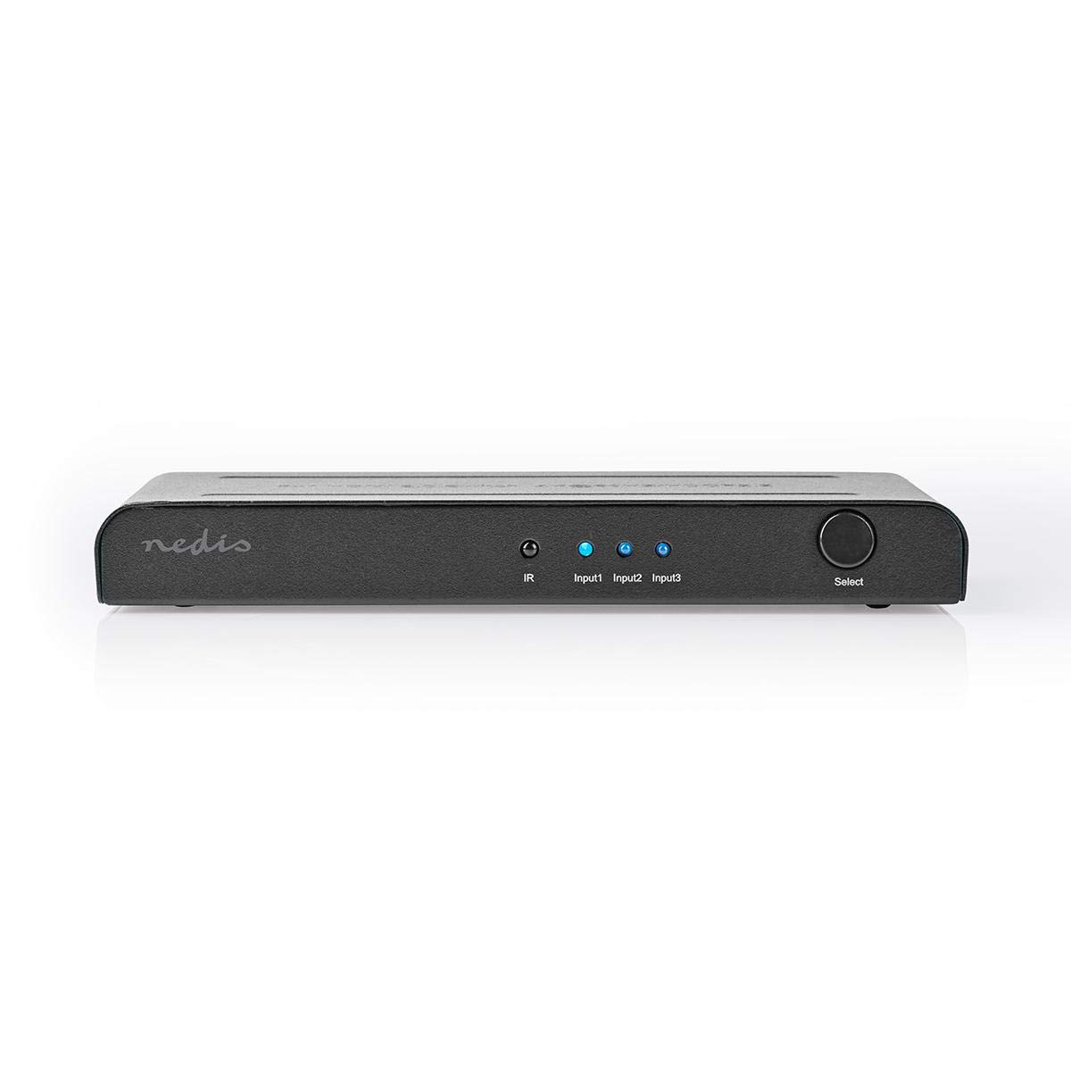 Nedis Przełącznik HDMI – 5 portów – 5 x wejście HDMI™ – 1 x wyjście HDMI™ – 18 Gbps – zdalnie sterowany – metal – antracyt