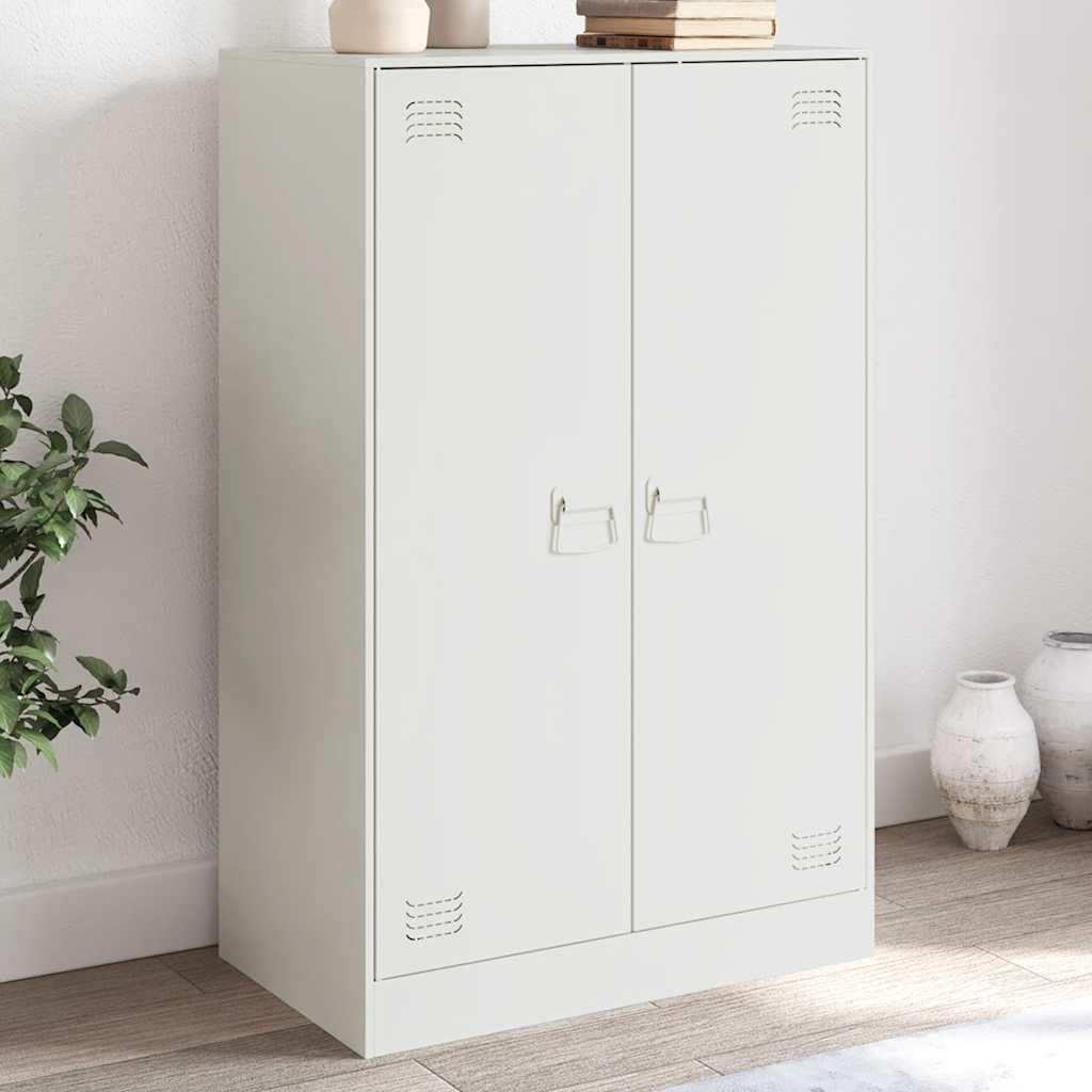 Credenza bianca, 67 x 39 x 107 cm, in acciaio