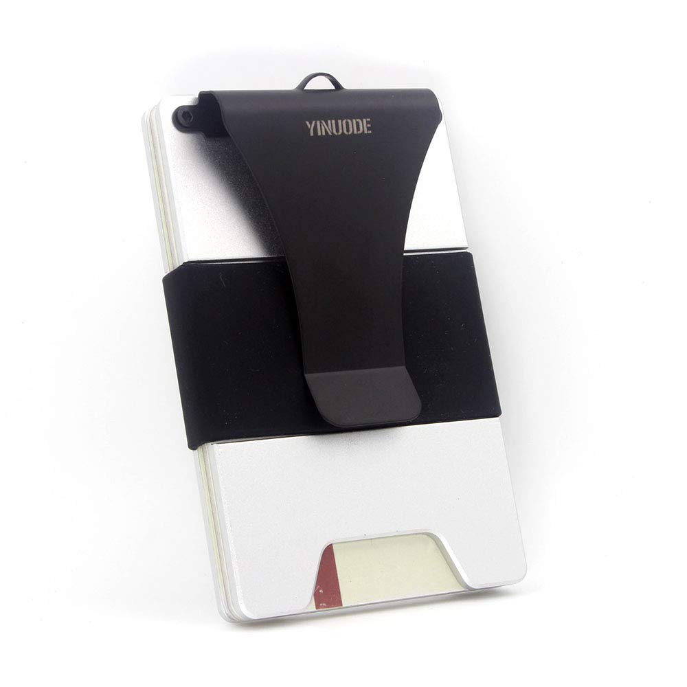 Aluminum Slim Wallet Front Pocket Wallet Minimalist Wallet RFID Blocking With Money Clip (2018 New Version)