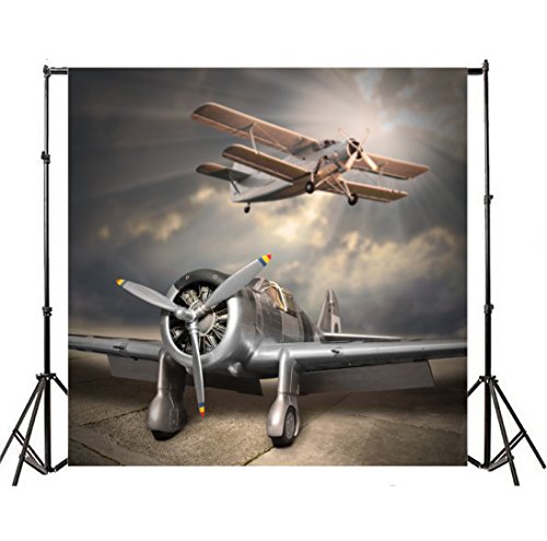 Yeele 10x10ft Aircraft Biplane Photo Backdrop Vinyl Airplane Wing - View #12