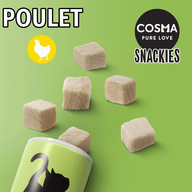 Cosma Snackies | Maxi Tube | Snack pour chat | Saveur : poulet | 160 g