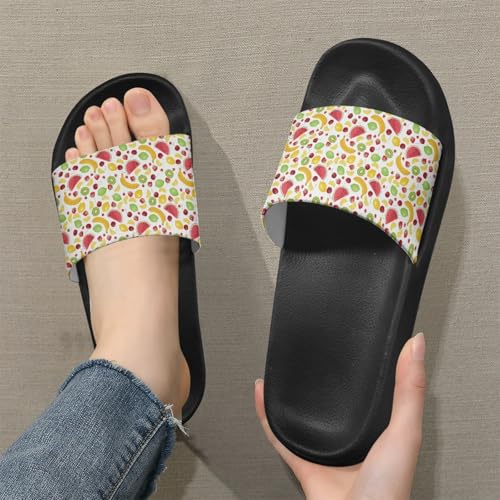 Micoklinlin Slide Sandals for Women Men Cute Rubber Slip-On Flip Flops Fashion Shower Yoga Pool Beach Waterproof Slippers2