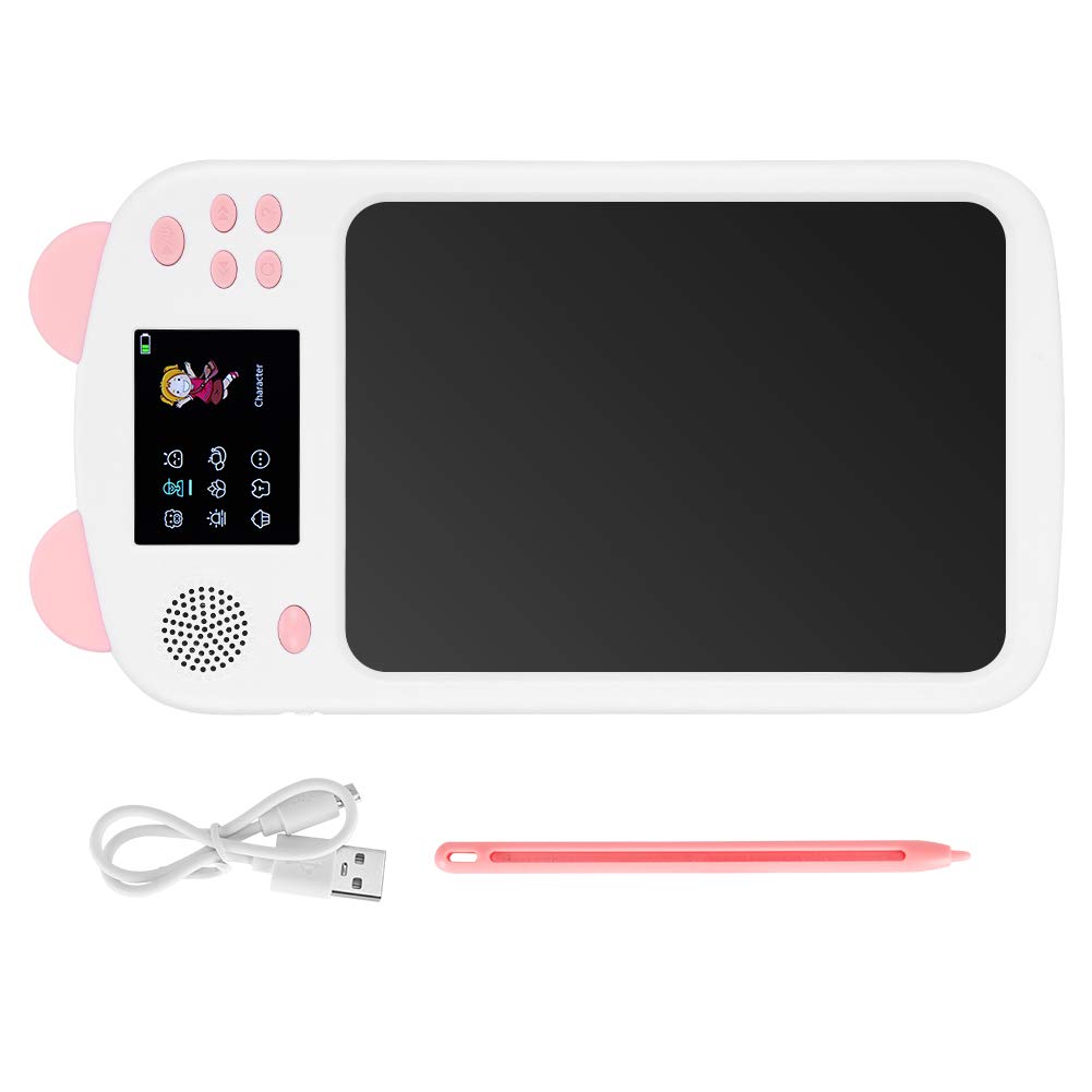 Pizarra LCD para Niños 8.5 Pulgadas Tableta de Dibujo Electrónica con Protección Ocular, Sensible a la Presión, Sin Luz Azul, Transmisión de Voz para Aprender Inglés (PINK)
