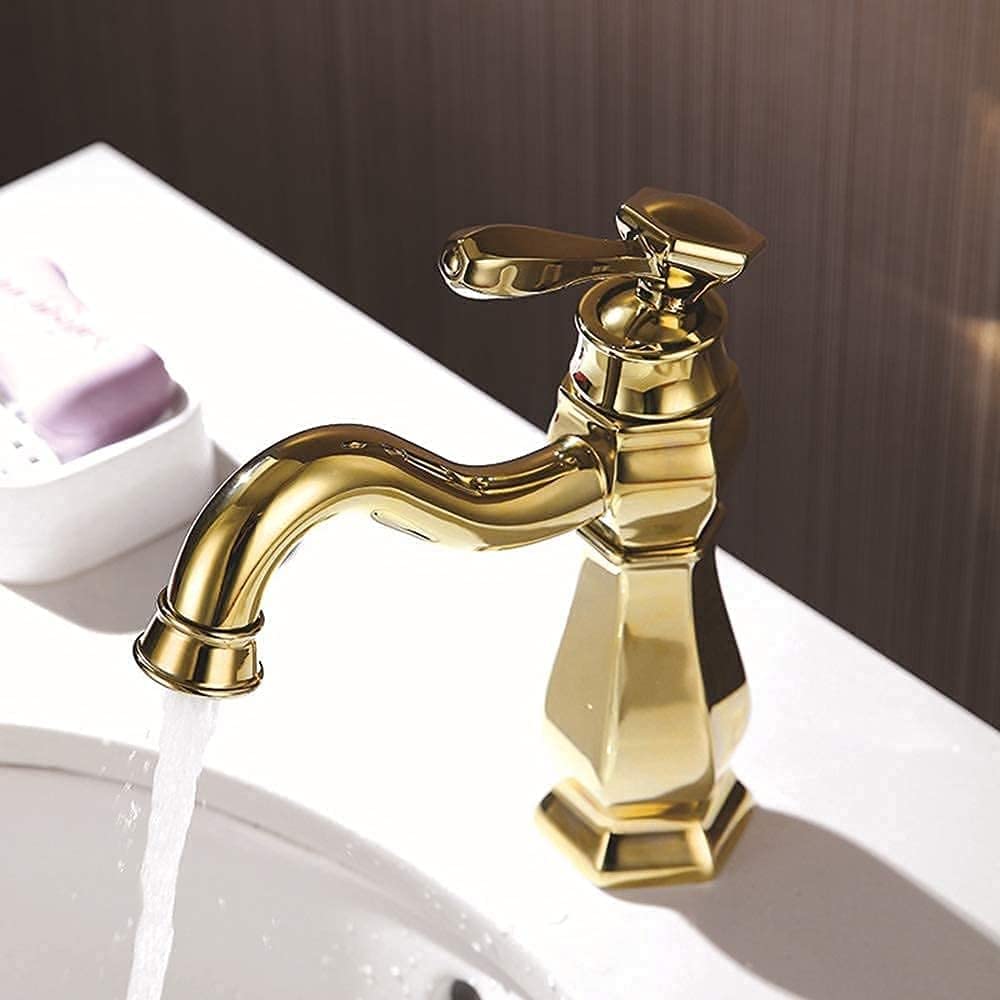 Rubinetto da cucina semplice in ottone monoforo rotante for acqua calda e freddaLamiera