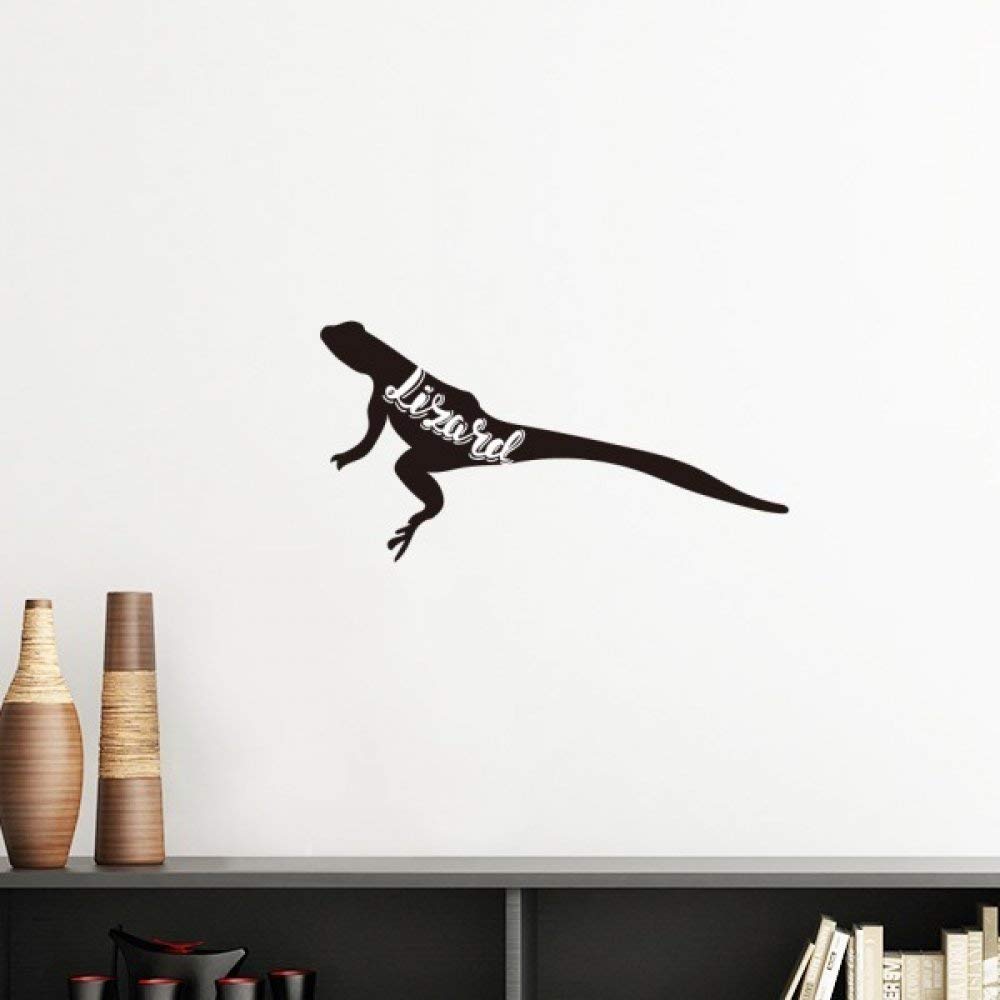 Sticker Murale Lézard Noir et Blanc pour Décorer une Chambre d'Enfant Papier Peint DIY 50cm