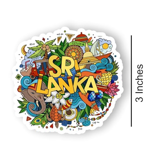 Image of Sri Lanka Acrylic Fridge Magnet - UV Textured Printed, Stylish Multicolor Magnet for Fridge, Wardrobe & Metal Surfaces, Pack of 1 (Sri Lanka)