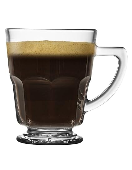 BAGYAM - Glass Tea Cup, Transparent Glass Tea & Coffee Cups Set of 6, 170ml (European (6Pcs))