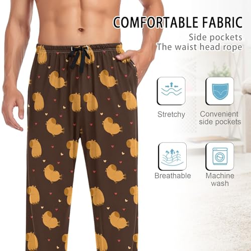 Unisex Pajama Set Long Sleeve Sleepwear Soft 2 Piece Loungewear Capybara Pj Sets for Women & Men 5