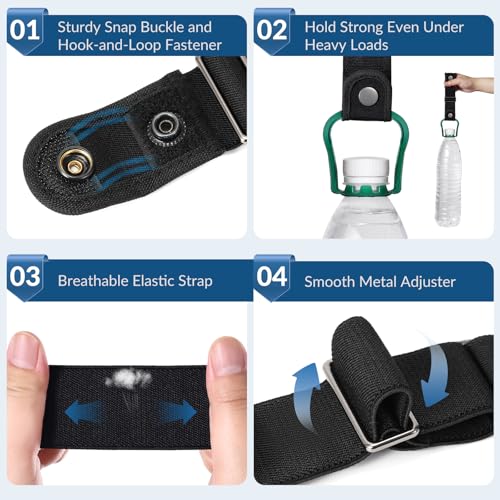 SANSTHS No Buckle Belts for Men Women, Stretch Elastic No Buckle Belt Invisible Buckleless Belt for Jeans4