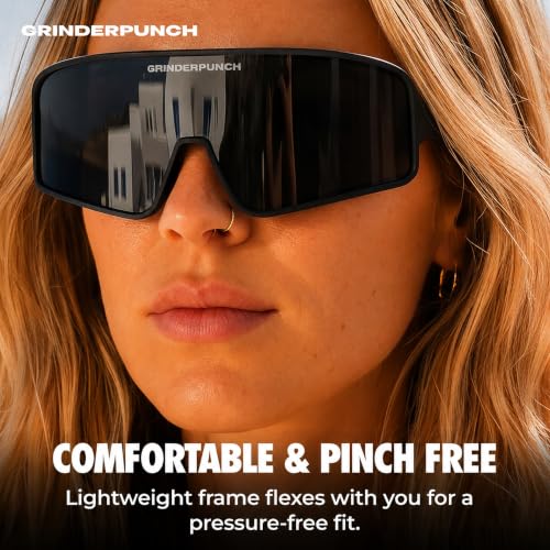 Image of grinderPUNCH Running Baseball Sunglasses for Men Women Sports Cycling Glasses Softball Sunglasses UV400 Protection