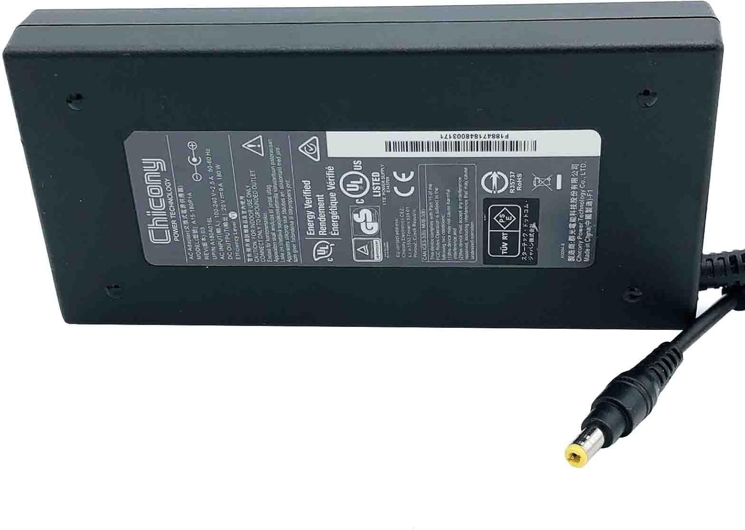 Chicony 180W AC Adapter A15-180P1A Power Supply 20V 9A 5.5x2.5 mm with Cord
