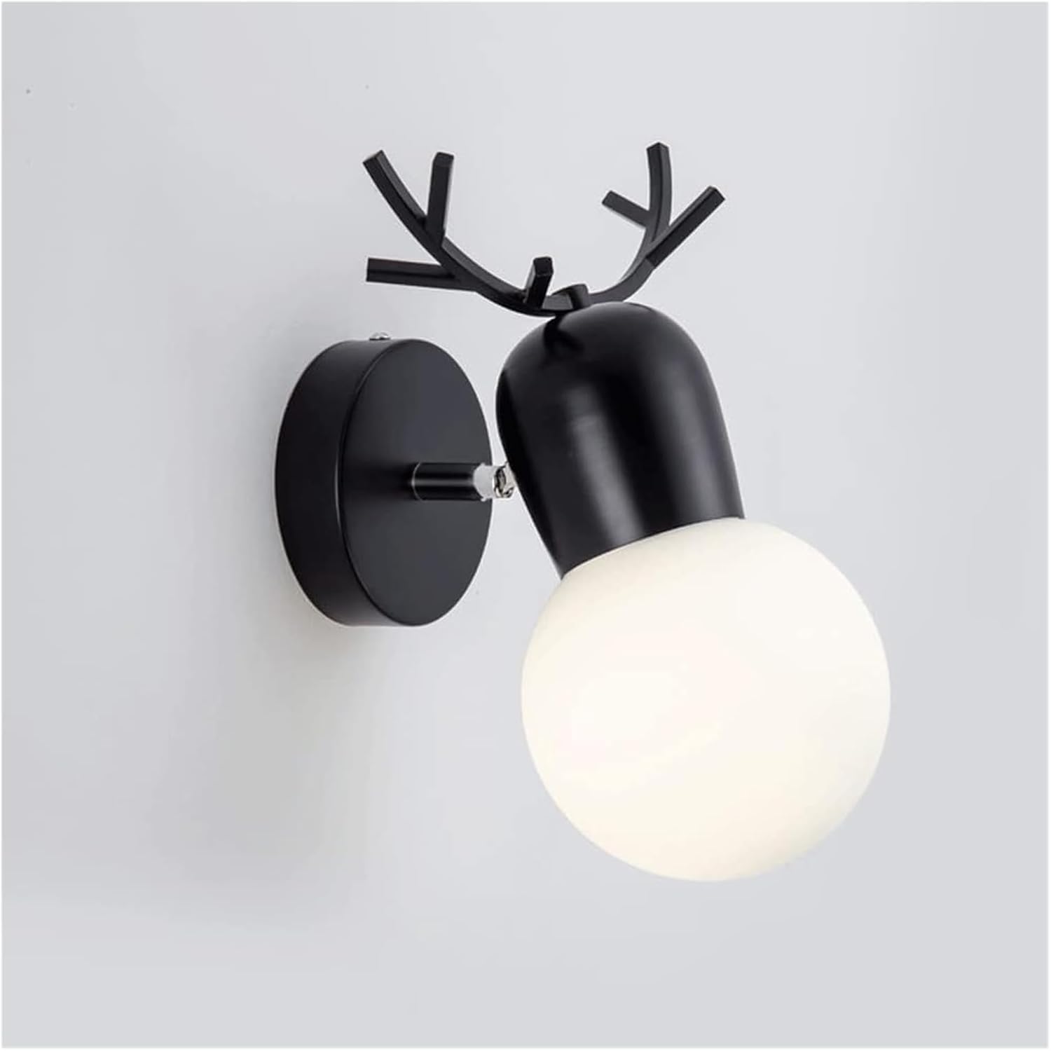 HYJAUSXB Wall Lamp Antler-Shaped Light Glass Lampshade Design Sconce Bedroom E27 Source Lighting Fixture, Pendant