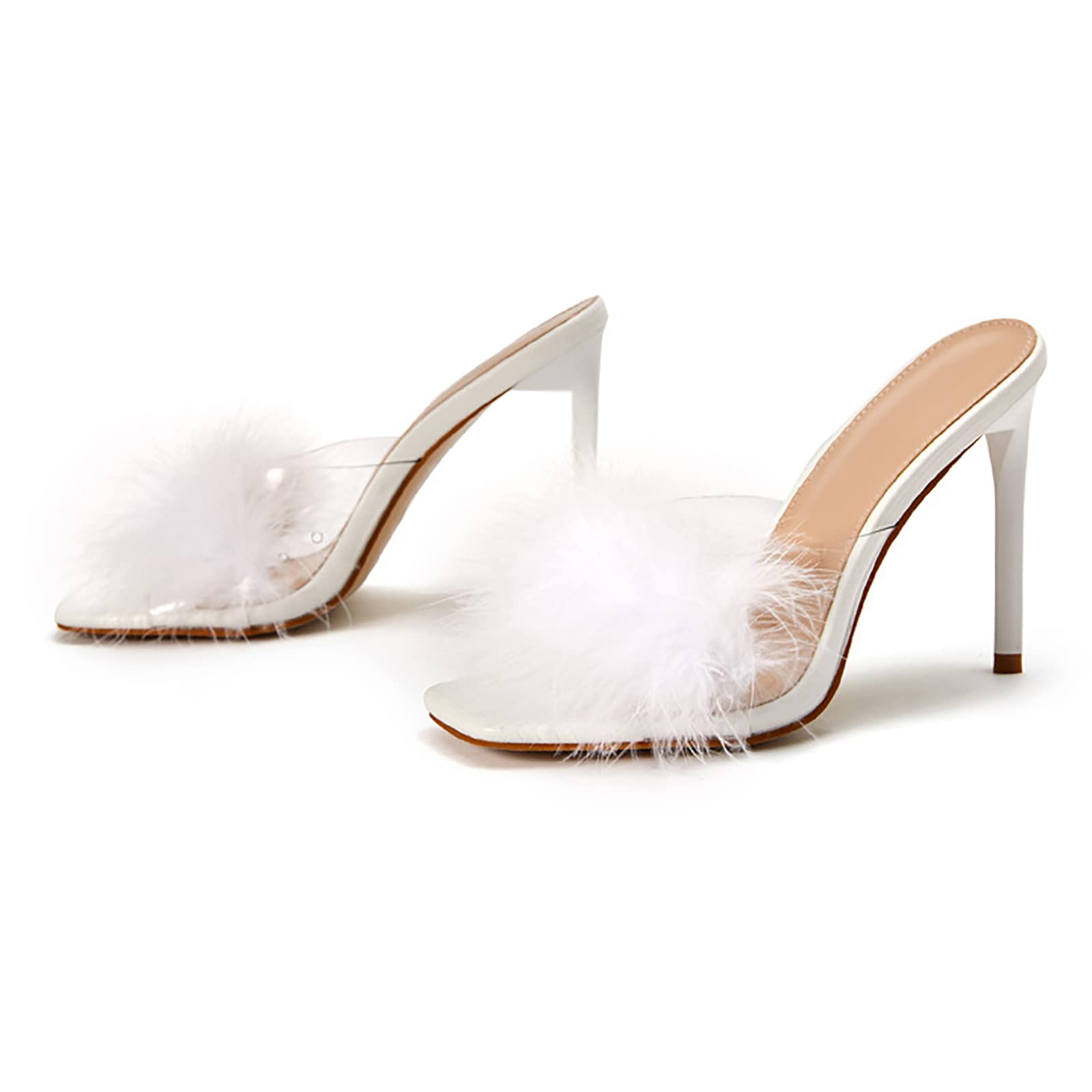 Sandalias de tacón bajo para mujer, sandalias de tacón bajo, zapatos de vestido de novia, sandalias de punta cuadrada para mujer