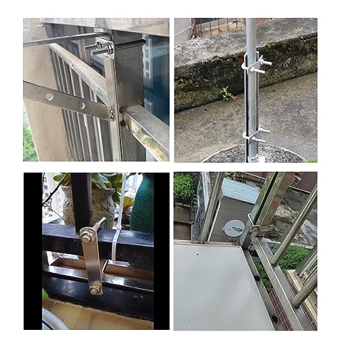 Image of 2pcs Hardware U Bolt Stainless Steel U Clamp U Bolt Brackets with Nuts and Plate 4 inch W x 6 L