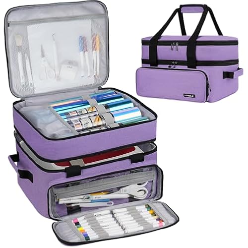 Carrying Case Compatible with Cricut EasyPress 2/Cricut EasyPress3 (9"x9",10"x10",12"x10"),Double-Layer Heat Press Machine Storage Bag Fits for Htvront(10"x10"),Tools and Accessories,Easy Press Mat