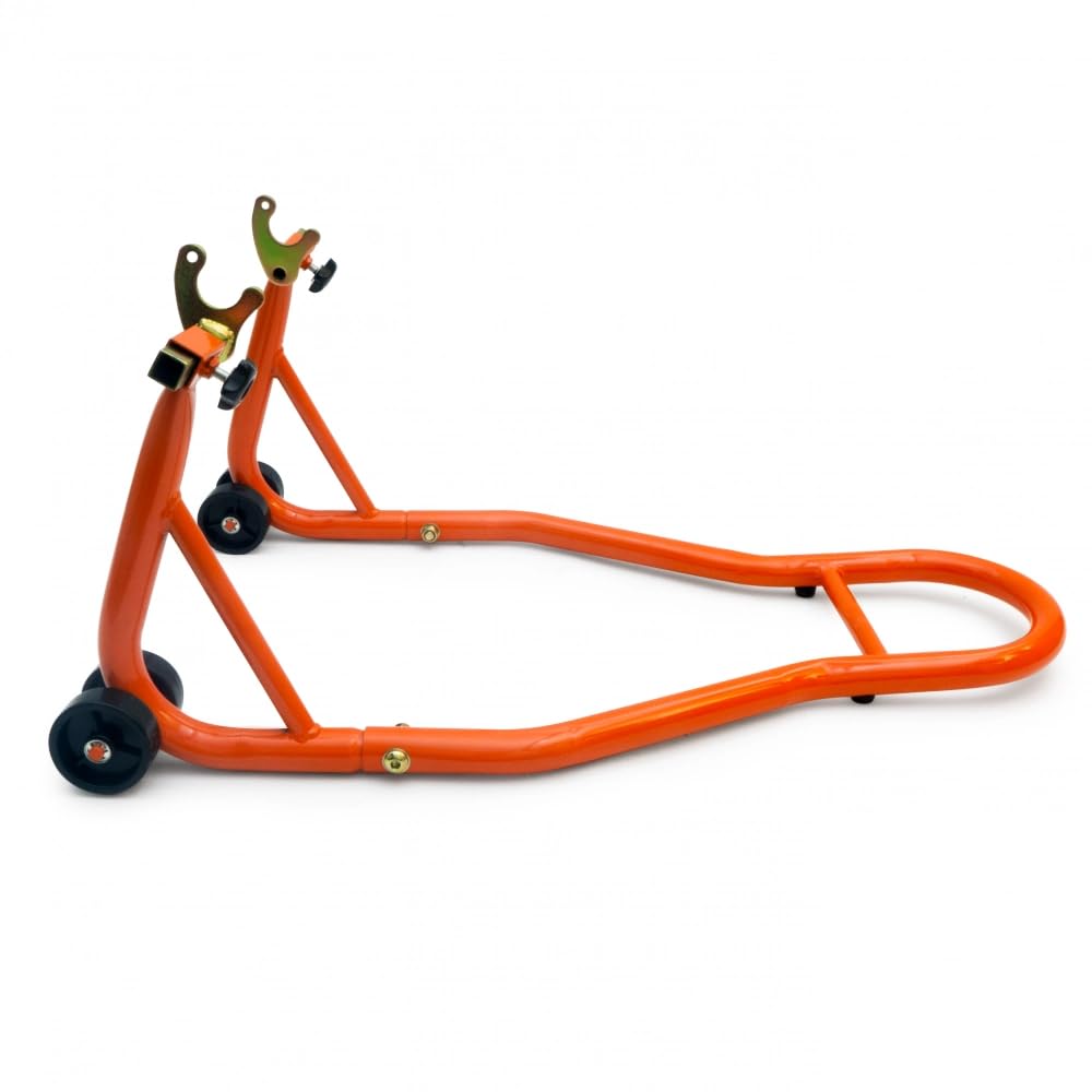 Béquille lève-Moto Support Roue arrière avec fourches pour Prise sur diabolos - Orange