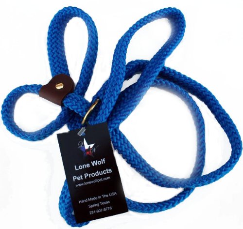 Laisse lasso pour chiens pour des balades sereines au parc en bleu