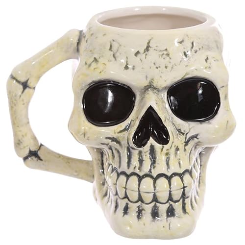 Caribou Living Taza con forma de calavera 3D para bebidas calientes, café, té, chocolate caliente Cover