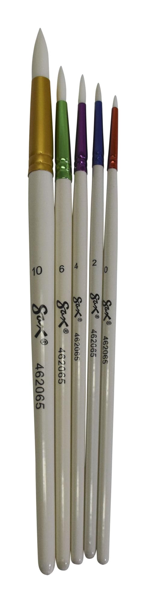 Sax True Flow Spectrum Watercolor Paint Brushes, Round, Assorted Size, Set of 5