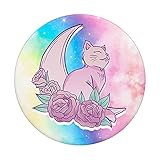 Zoom IMG-2 crescent moon kawaii cat roses
