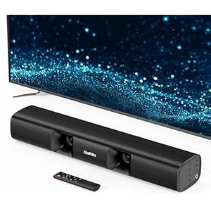 Sound Bar for Smart TV – 50W Powerful TV Sound Bar with Crystal Clear Dialogue & Enhanced Bass | 17-Inch Compact Soundbar for TV with Bluetooth 5.3, Optical & AUX, perfect for Smart TVs, PC, Projector