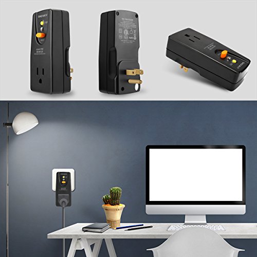 Oaonan Gfci Adapter 15 Amp 3 Prongs Grounded, Waterproof, Gfci Plug Portable With One Outlet And Male Plug-In Ground Fault Circuit Interrupter To Protect Electric Safety #TOP4