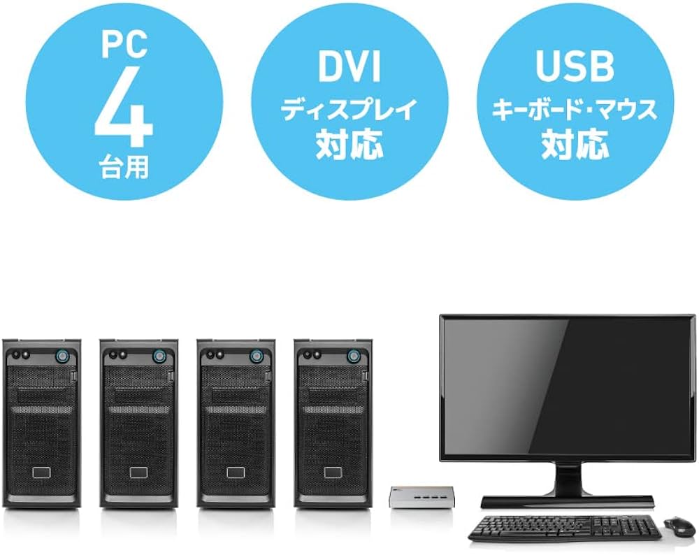 Amazon.co.jp: ラトックシステム DVI パソコン 切替器 4台 RS-430UDA