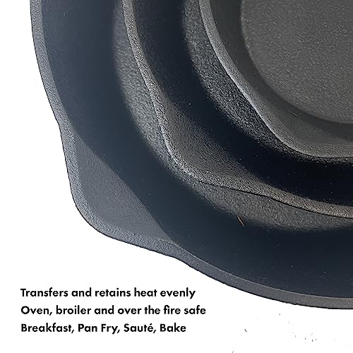 Bayou Classic 10-In 12-In & 14-In Pre-Seasoned Cast Iron Skillet Set Perfect For Searing & Braising Or Baking Apple Pies And Cobblers #TOP1