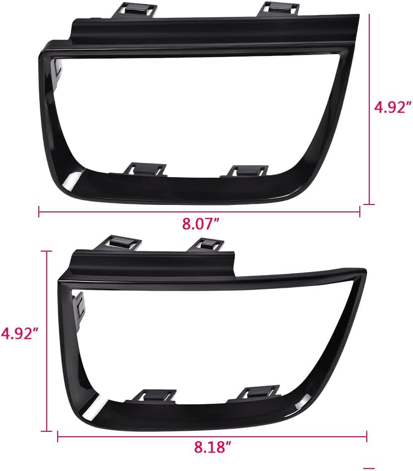 PIT66 Tail Light Bezel Covers Compatible with 2010 2011 2012 2013 Chevy Camaro LT LS SS 92199773, 92199774, 92212647, 92212648, GM2803101, GM2804106 Black Glossy Black Set of 4