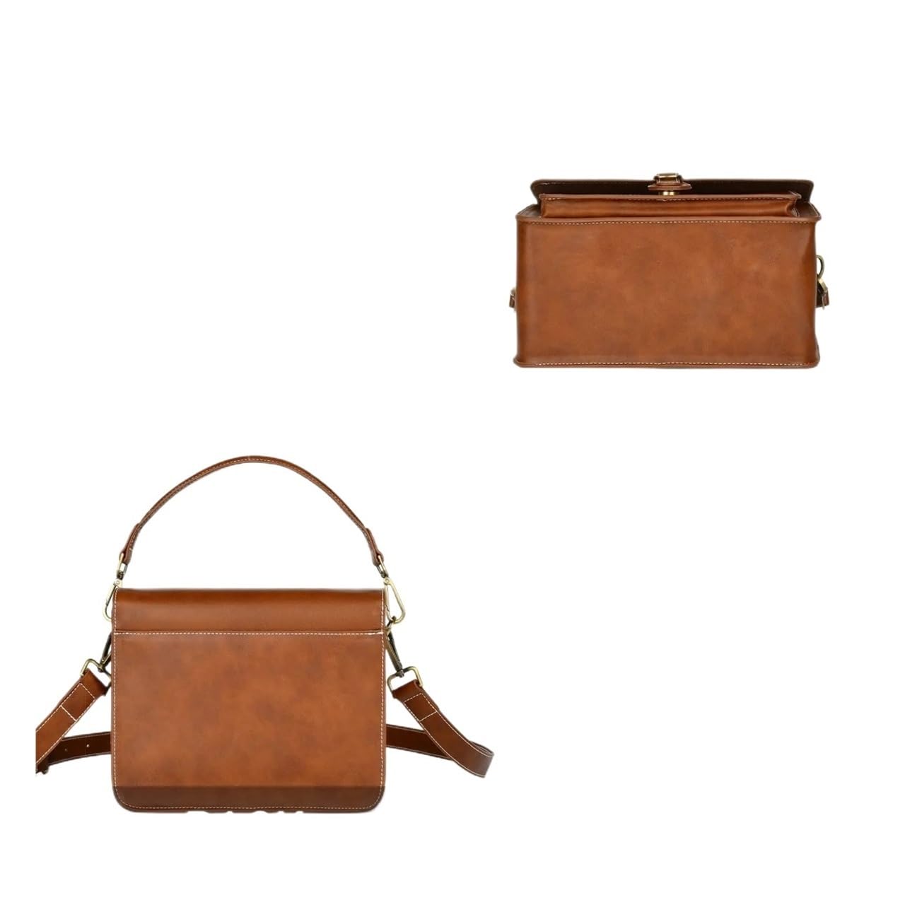 Borsa a tracolla for fotocamera for compatta Impermeabile retrò compatibile adatta for Canon for Nikon for Sony SLR DSLR obiettivo for Mirrorless marrone(M Brown 2.0 Leather)