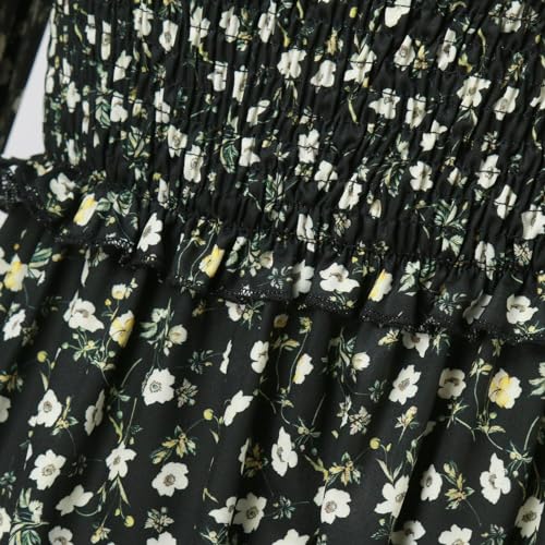 Robe fluide fleurie col carré pour masquer le ventre avec légèreté - 4