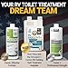 Unique RV Digest-It+, 16 Extra-Strength RV Toilet Treatments - Liquifies Waste and Toilet Paper - Odor Eliminator (32 oz)